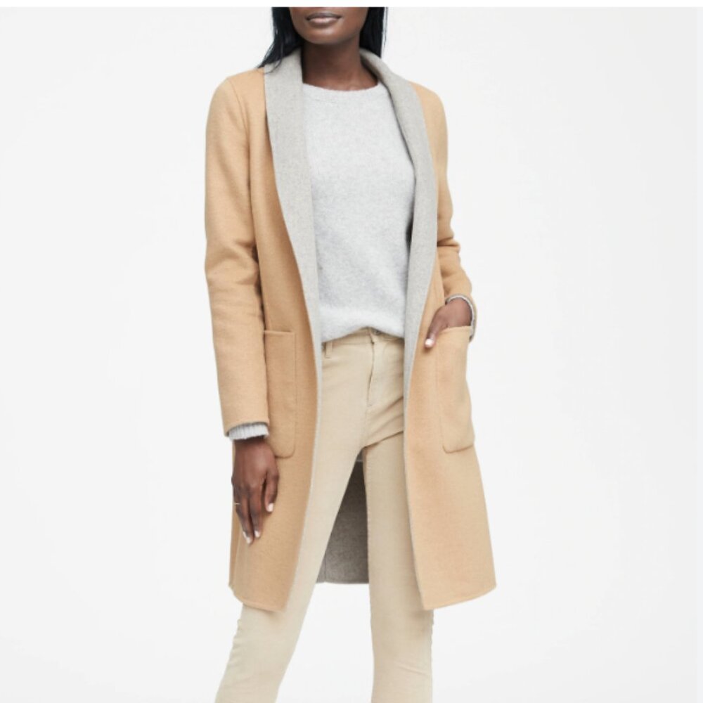 Banana Republic Reversible Wool Car Coat